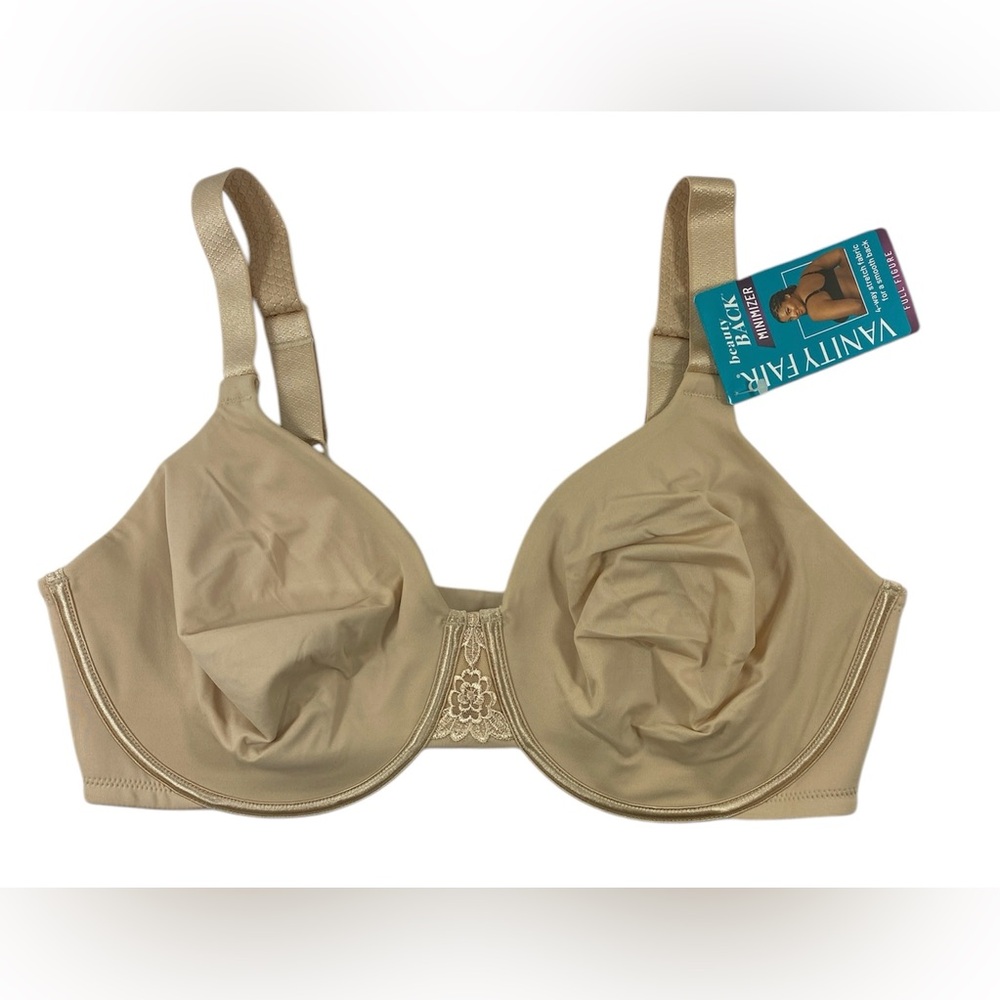 Vanity Fair Beauty Back Minimizer Women’s Damask Neutral 40DD Non-Padded NWT